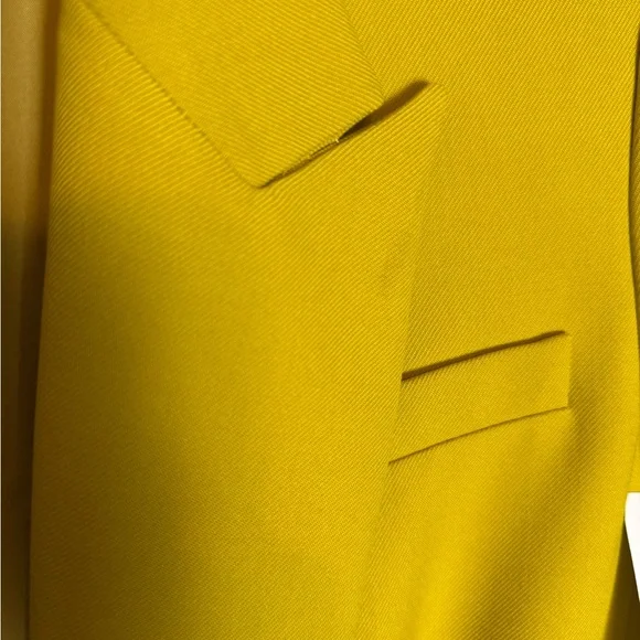 $750 AKNVAS HAUSER Double breasted mustard fitted blazer size 4 luxury - Picture 4 of 9